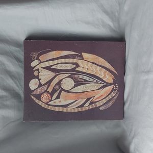 MICHELLE MORIN purple feather art, 9.5x12"